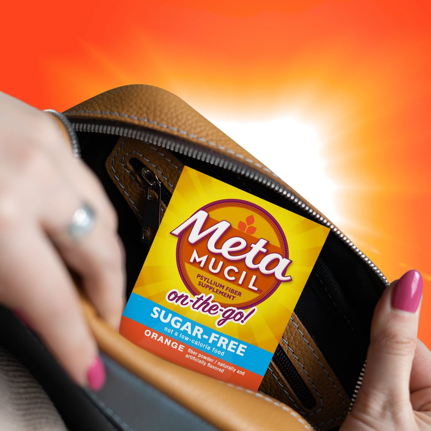 METAMUCIL ORANGE FIBRE SINGLES, 44 packets of 5.8 g