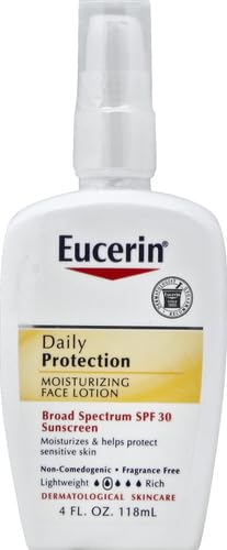 Eucerin Daily Protection Face Lotion with Broad Spectrum SPF 30 Sunscreen, 4 Fl Oz