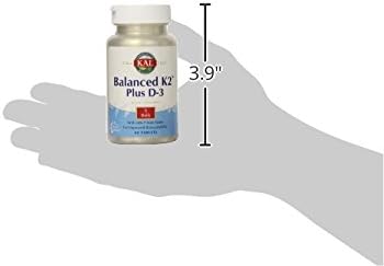 KAL Balanced K2 Plus D-3 Tablets, 100 mcg, 60 Count