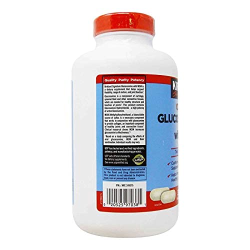 Kirkland Signature Extra Strength Glucosamine Hci 1500Mg, With Msm 1500 Mg, 375-Count Tablets