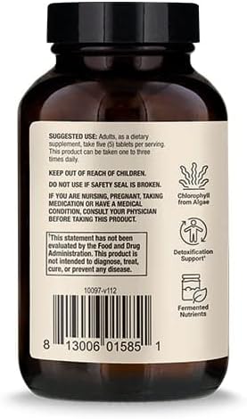 Dr. Mercola, Fermented Chlorella Dietary Supplement, 90 Servings (450 Tablets), Non GMO, Soy-Free, Gluten Free