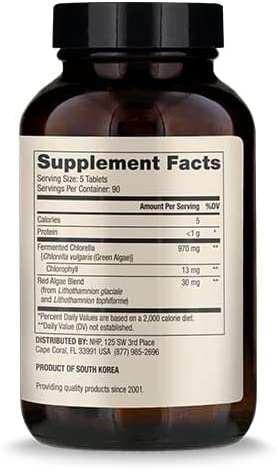 Dr. Mercola, Fermented Chlorella Dietary Supplement, 90 Servings (450 Tablets), Non GMO, Soy-Free, Gluten Free