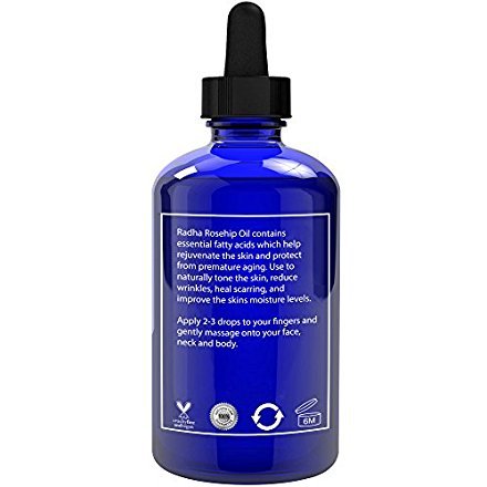 Radha Beauty USDA Certified Organic Rosehip Oil (4 oz)