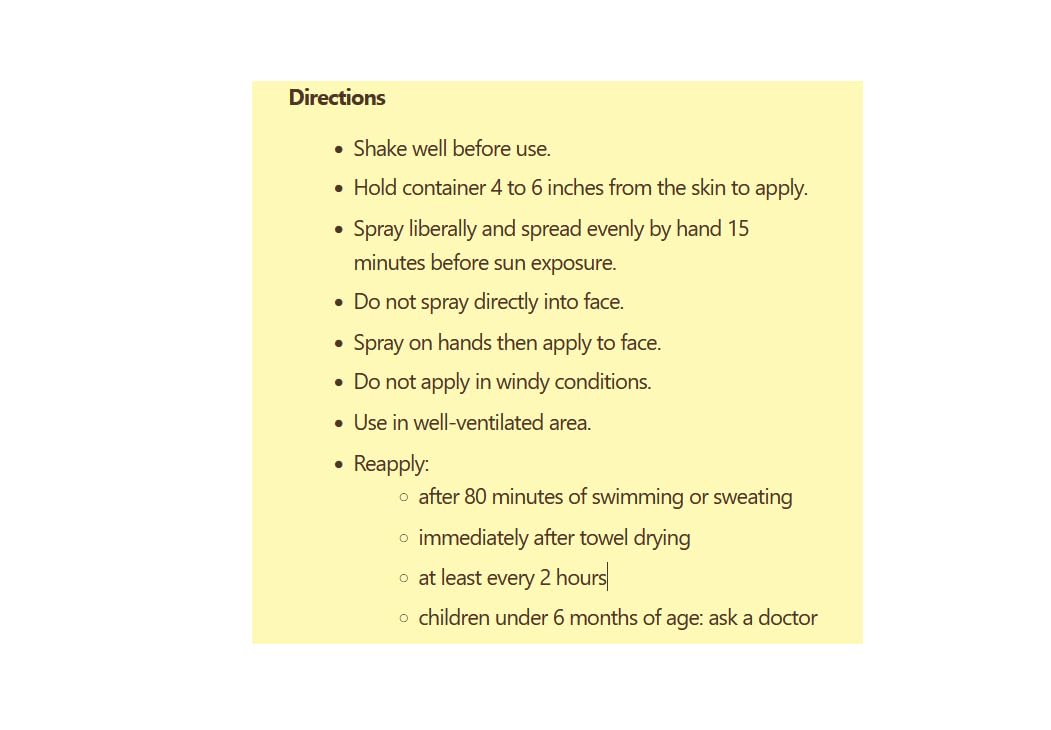 Sun Bum Original SPF 50 Sunscreen Body Spray ,6 oz