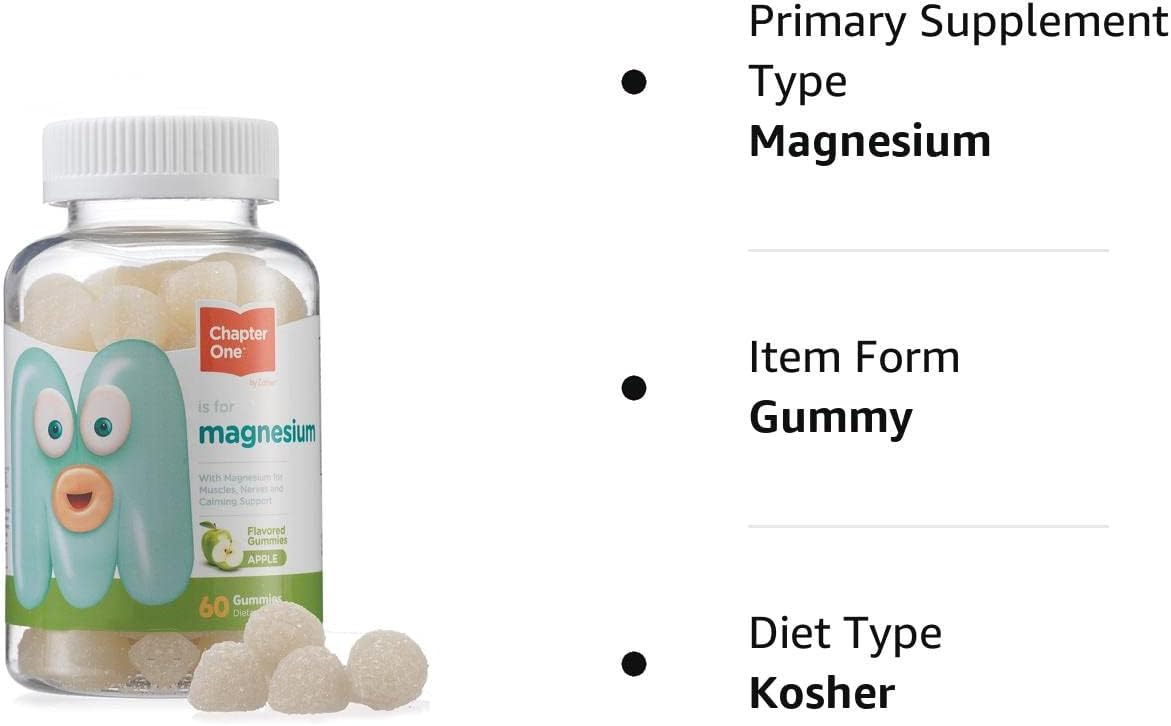 Chapter One Magnesium Gummies for Kids & Adults - Natural Calm 60 Gummies