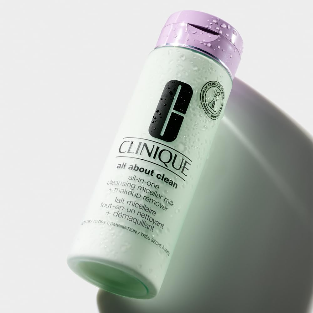 Clinique 3-Step All About Clean All-in-One Cleansing Micellar Milk + Makeup Remover, 6.7 Fl Oz