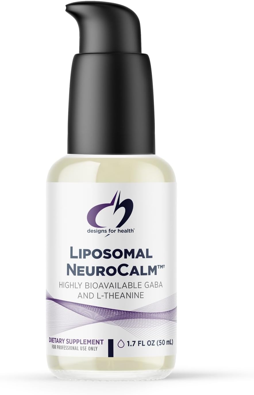 Designs for Health Liposomal NeuroCalm - Liquid GABA + L-Theanine to Support Calm + Healthy Stress Response 1.7oz