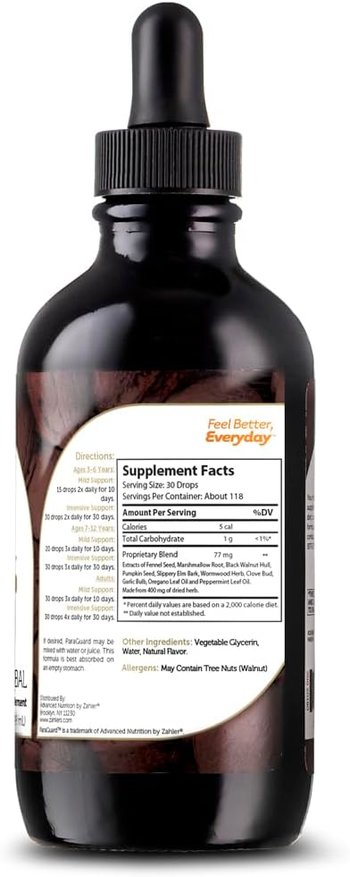 Zahler - ParaGuard Liquid Drops - Gut Health Supplement 4 oz