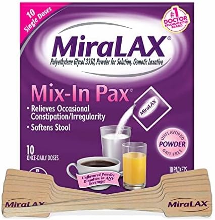 MiraLAX Gentle Constipation Relief Laxative Powder 10 Dose