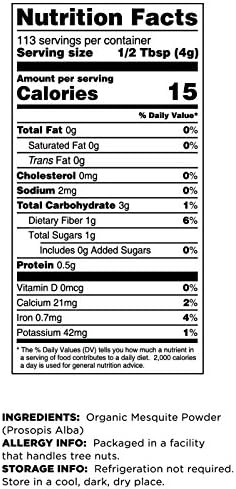 Terrasoul Superfoods Mesquite Powder (Organic), 16 Ounces