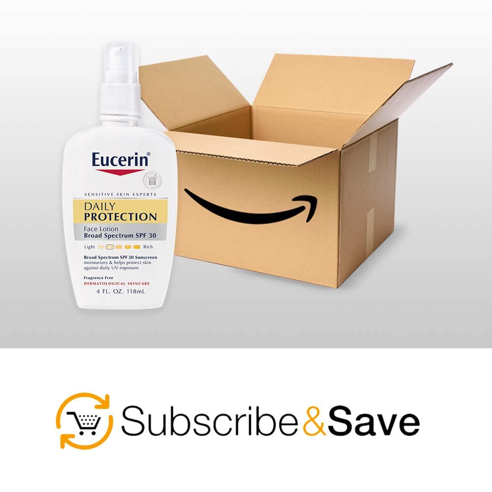 Eucerin Daily Protection Face Lotion with Broad Spectrum SPF 30 Sunscreen, 4 Fl Oz