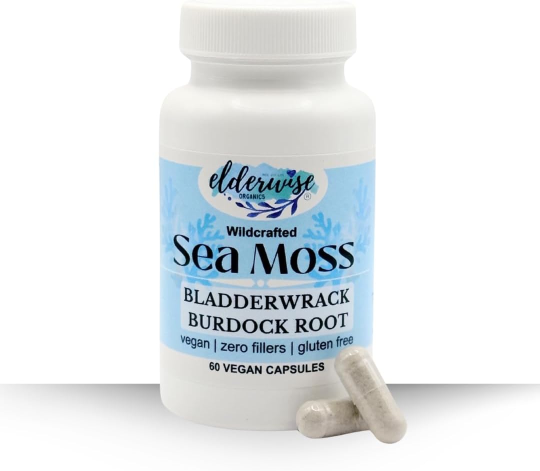 Elderwise Organics Sea Moss Capsules - 60 Vegan Capsules
