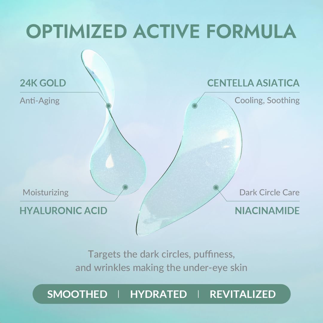 MIZON Cicaluronic Vegan De-puffing Eye Gel Patch - 21 pairs