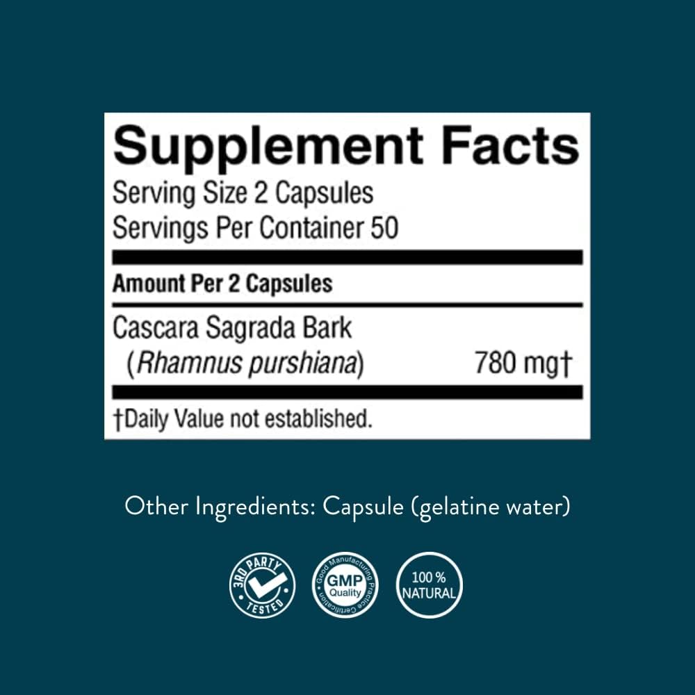 Nature's Sunshine Cascara Sagrada -100 Capsules