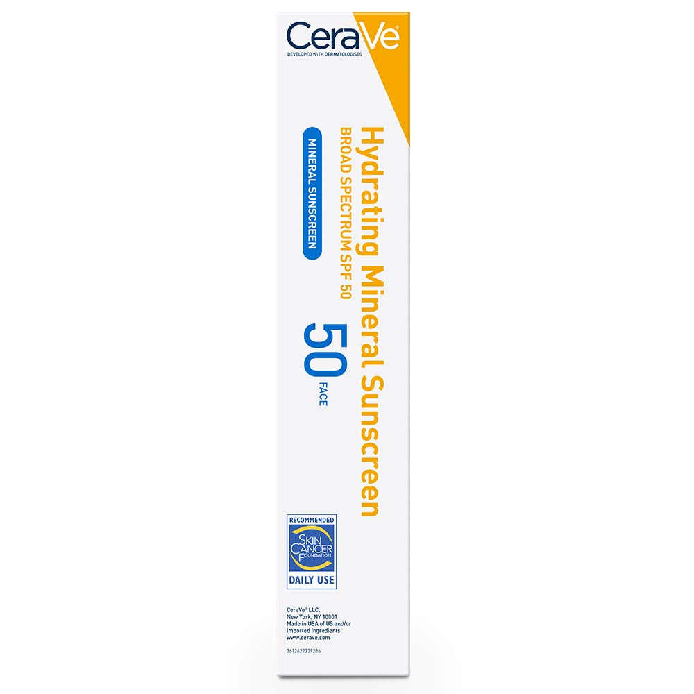 CeraVe Mineral Sunscreen Face Sunscreen with Zinc Oxide & Titanium Dioxide