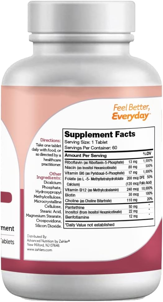 Zahler B Complex, Vitamin B Complex - 60 Tablets