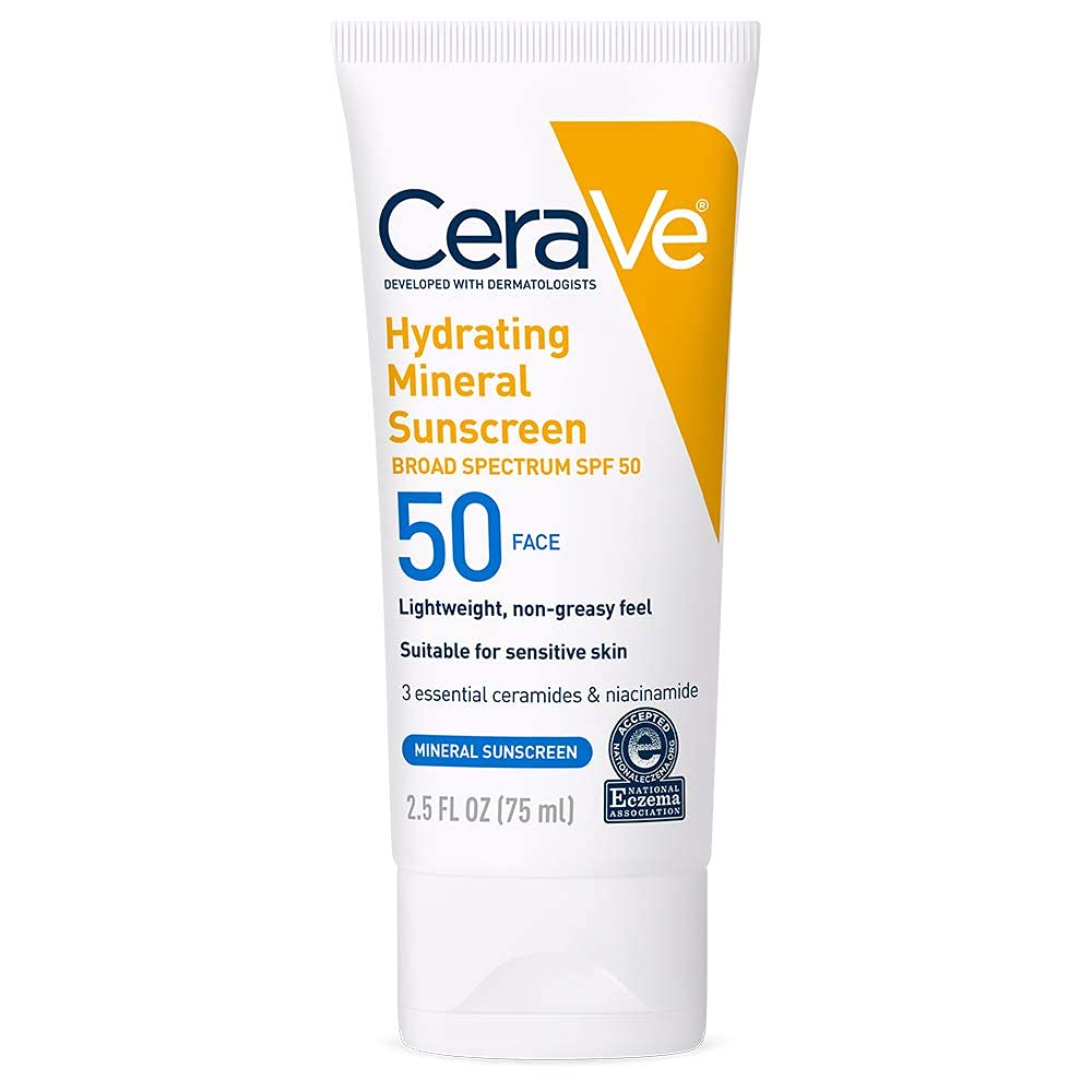 CeraVe Mineral Sunscreen Face Sunscreen with Zinc Oxide & Titanium Dioxide
