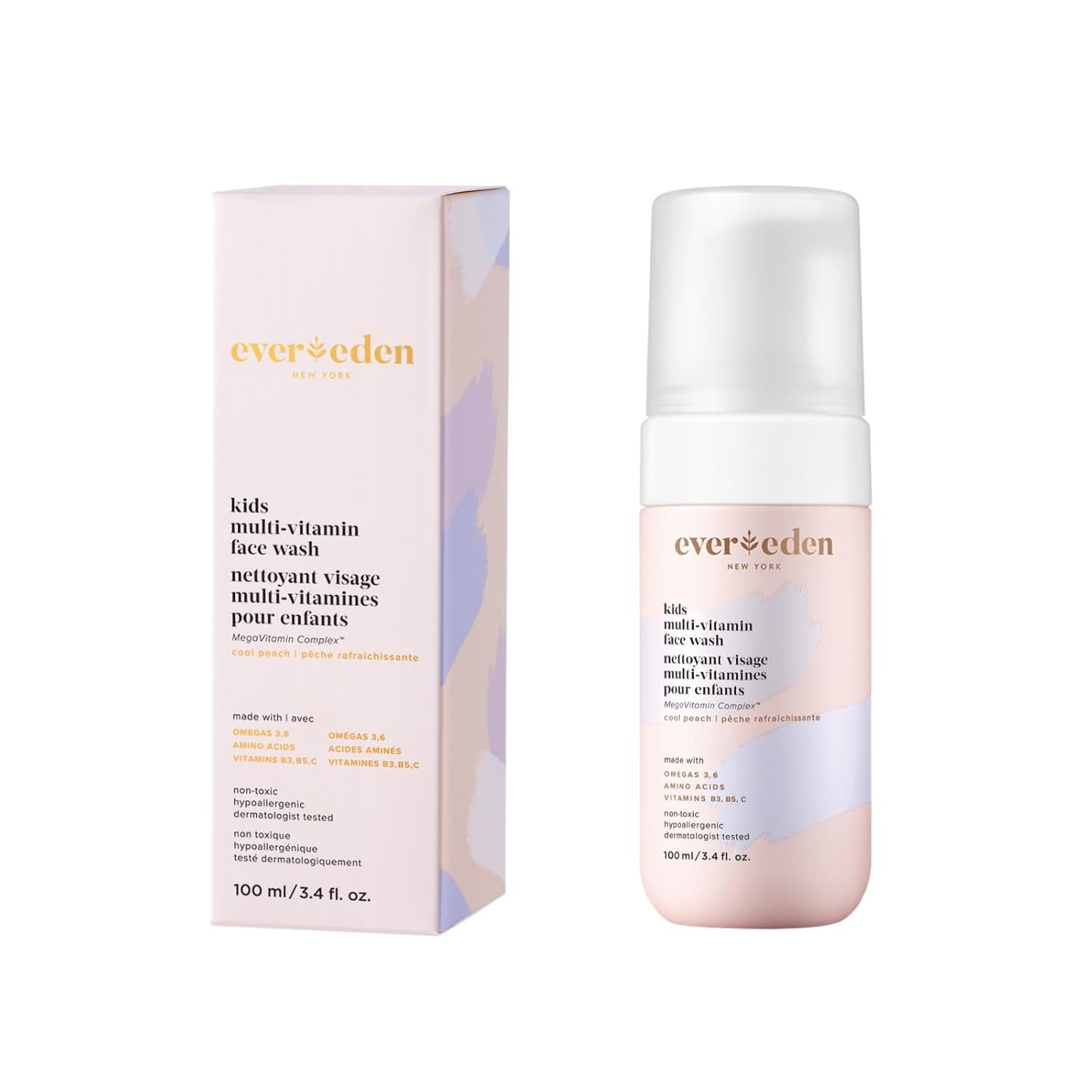 Evereden Kids Face Wash: Cool Peach, 3.4 fl oz
