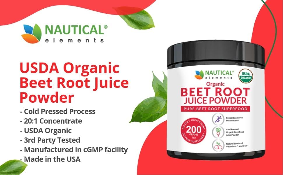Beet Juice Powder Organic - Cold Pressed - 20:1 Concentrate - Concentrated Beet Root Powder