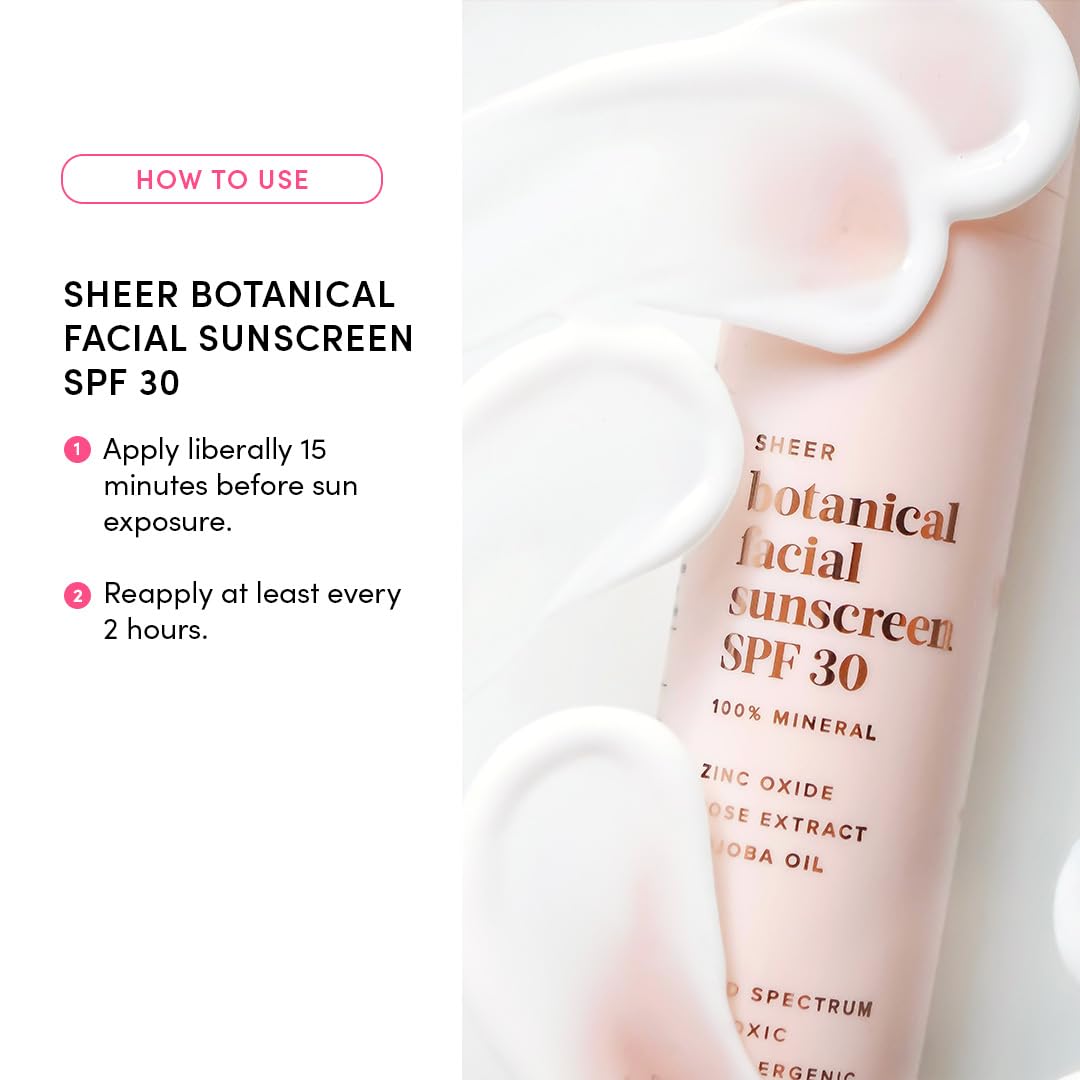 Evereden Sheer Botanical Face Sunscreen SPF 30 1.7 fl oz.