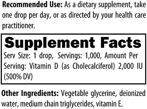 Bio-Emulsion-D3 - 2000IU Per Drop Emulsified Liquid Vitamin D - 1fl oz