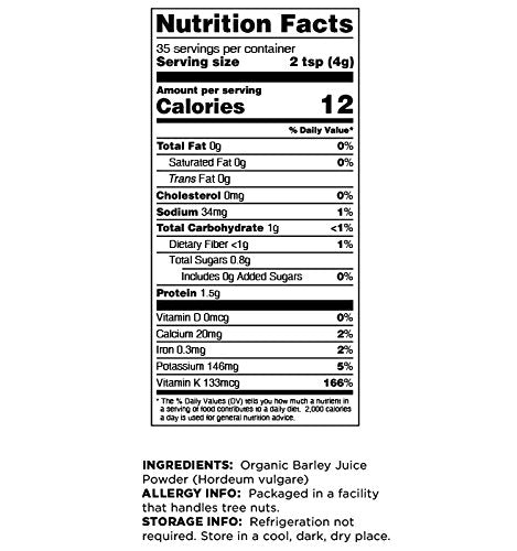 Terrasoul Superfoods Barley Grass Juice Powder Organic