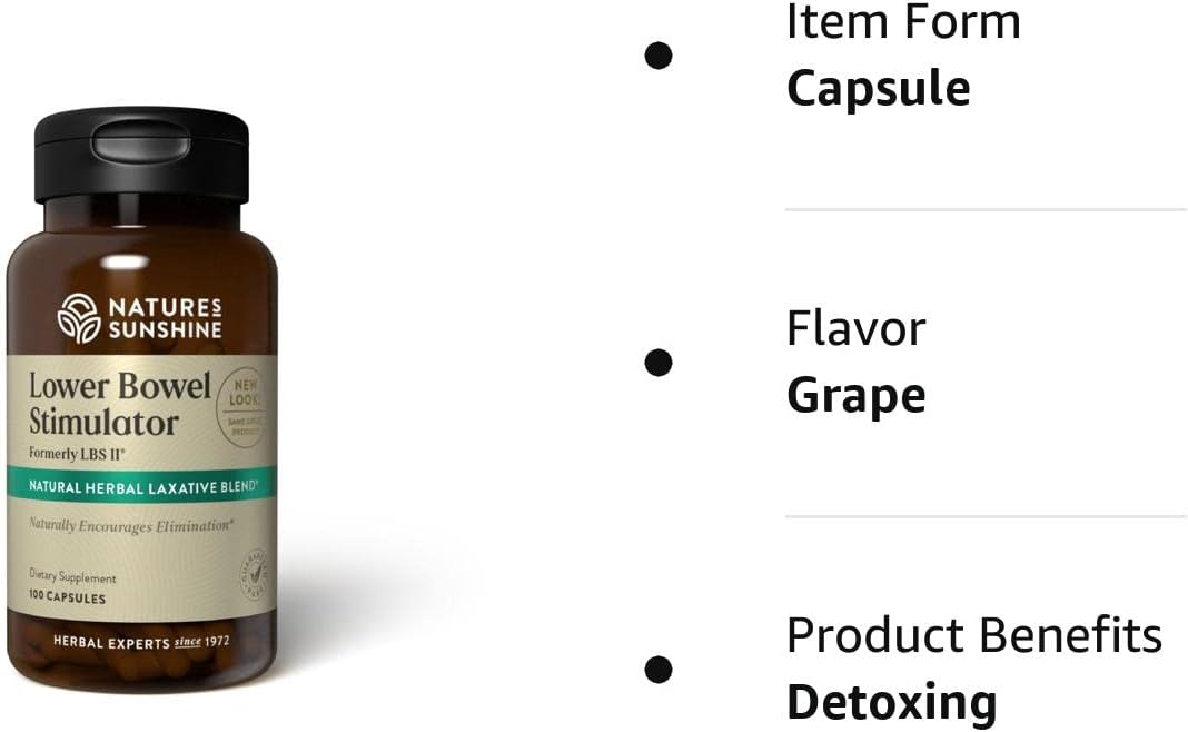 Nature's Sunshine Lower Bowel Stimulator 100 Capsules