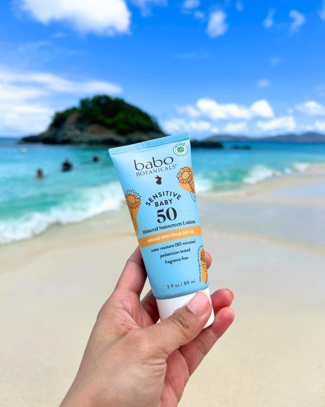 Babo Botanicals Sensitive Baby Mineral Sunscreen Lotion SPF50 -3 fl oz