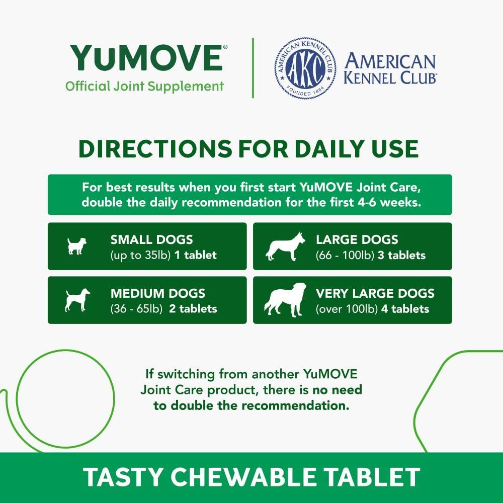 YuMOVE Adult Dog Tablets | Hip and Joint Supplement 120 Count