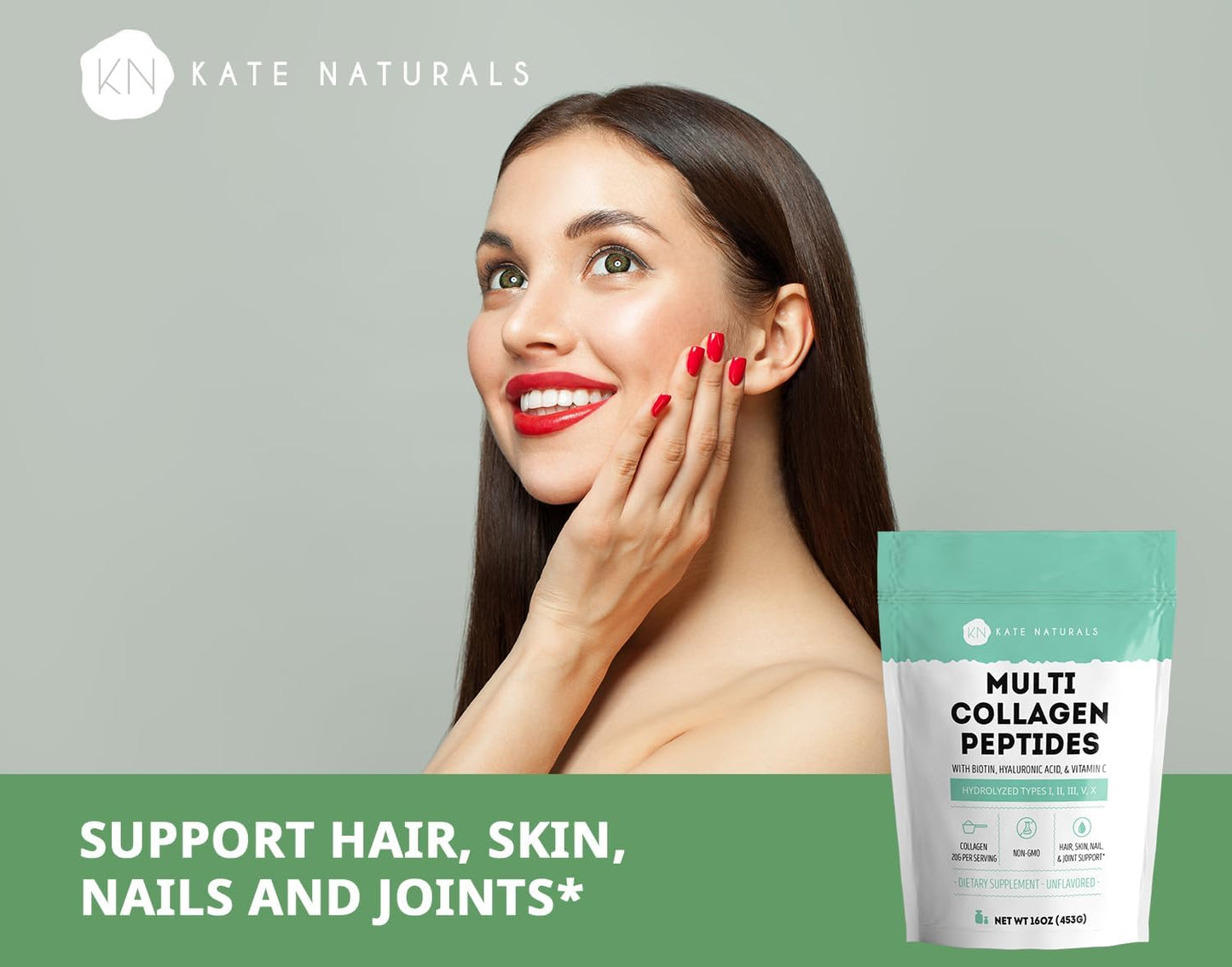 Kate Naturals Multi Collagen Peptides - 16 oz
