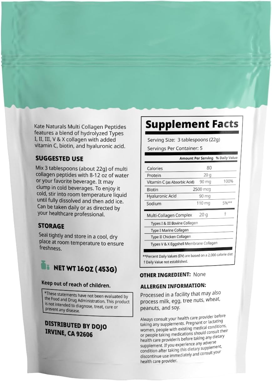 Kate Naturals Multi Collagen Peptides - 16 oz