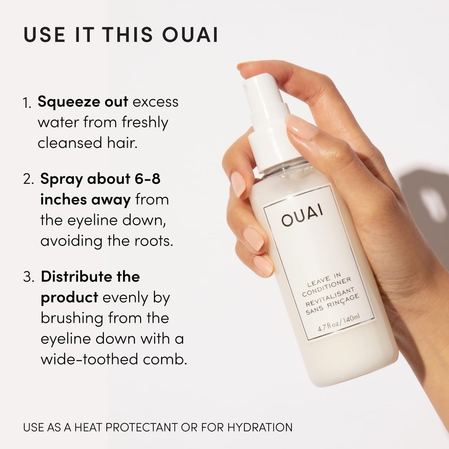 OUAI Leave In Conditioner & Heat Protectant for Hair - 1.5 oz