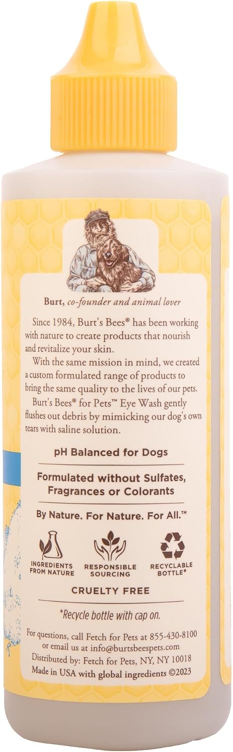 BURT'S BEES FOR PETS Dog Eye Wash with Saline Solution - 4 Fl Oz