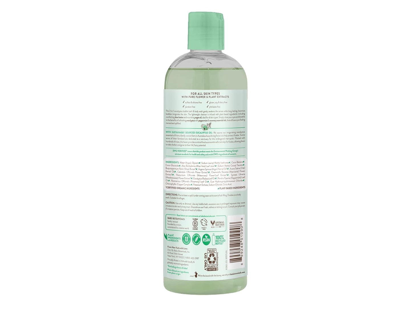 Babo Botanicals Eucalyptus Remedy 2-in-1 Bubble Bath & Wash -15 fl oz