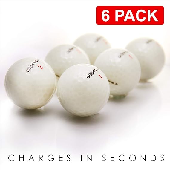 GlowGear Golf - GlowV1 Night Golf Balls with UV Flashlight, 2 Piece