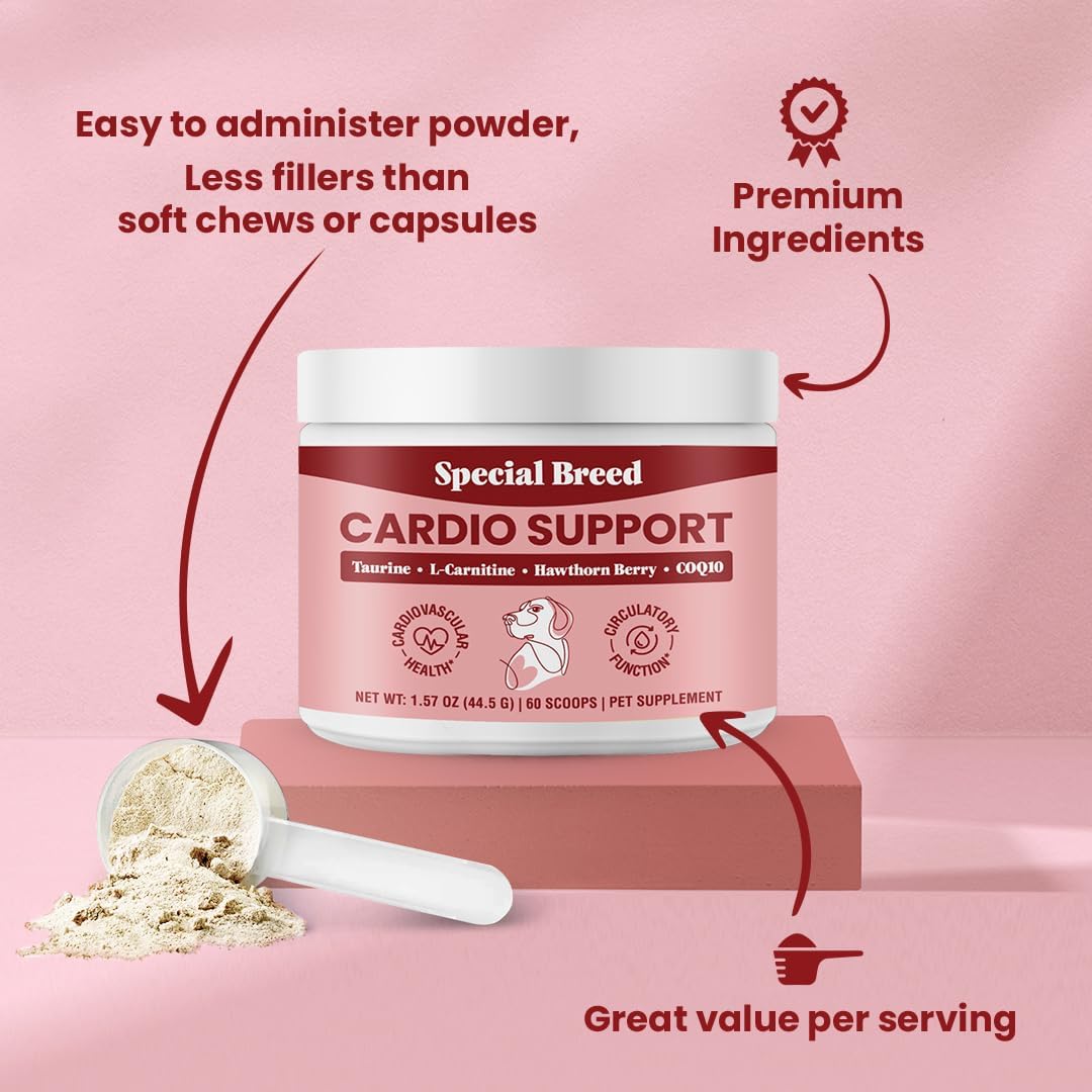 Special Breed Cardio Support for Dogs - Heart Health Support 60 Scoops, 1.57 oz