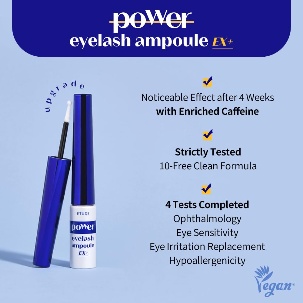 ETUDE Power Eyelash Ampoule 1+1 Set,1.31 Fl Oz