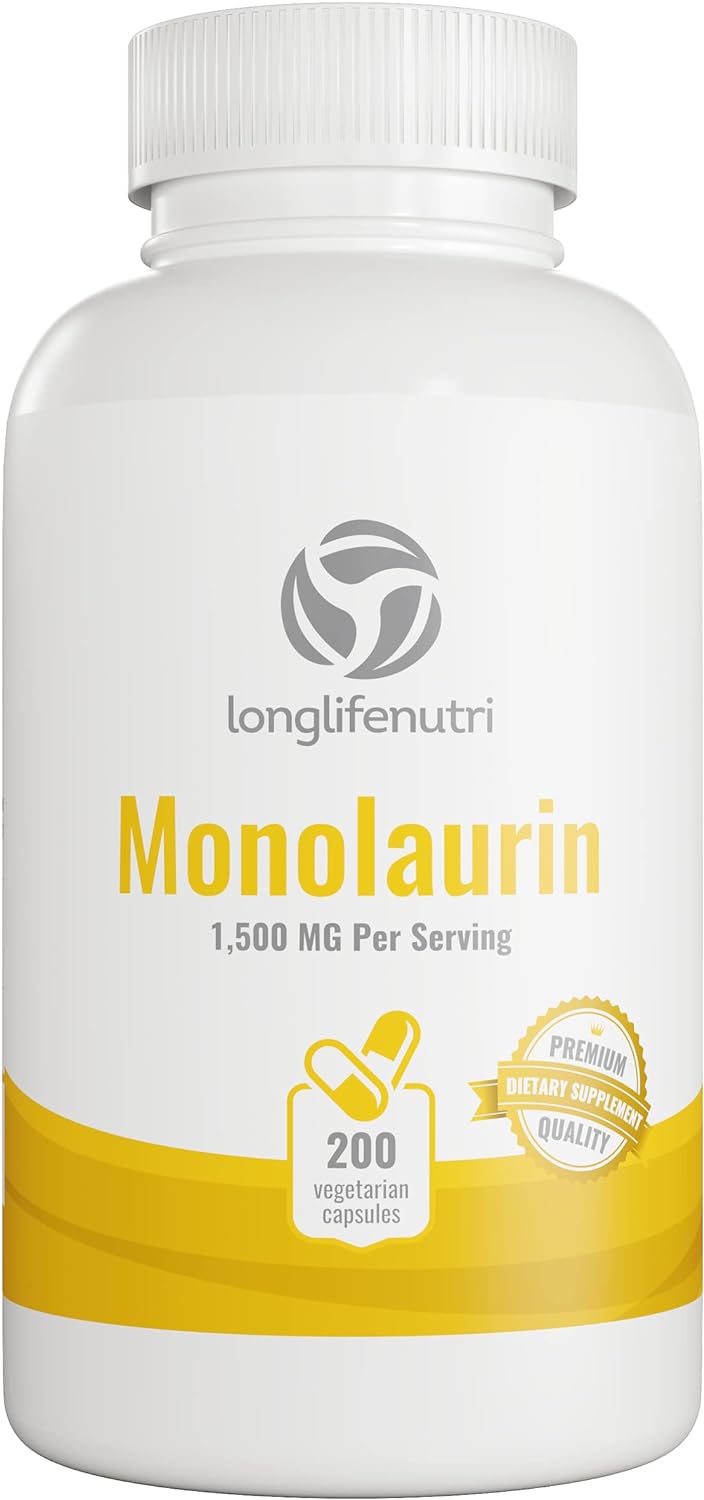 Monolaurin Supplement 200 Vegetarian Capsules