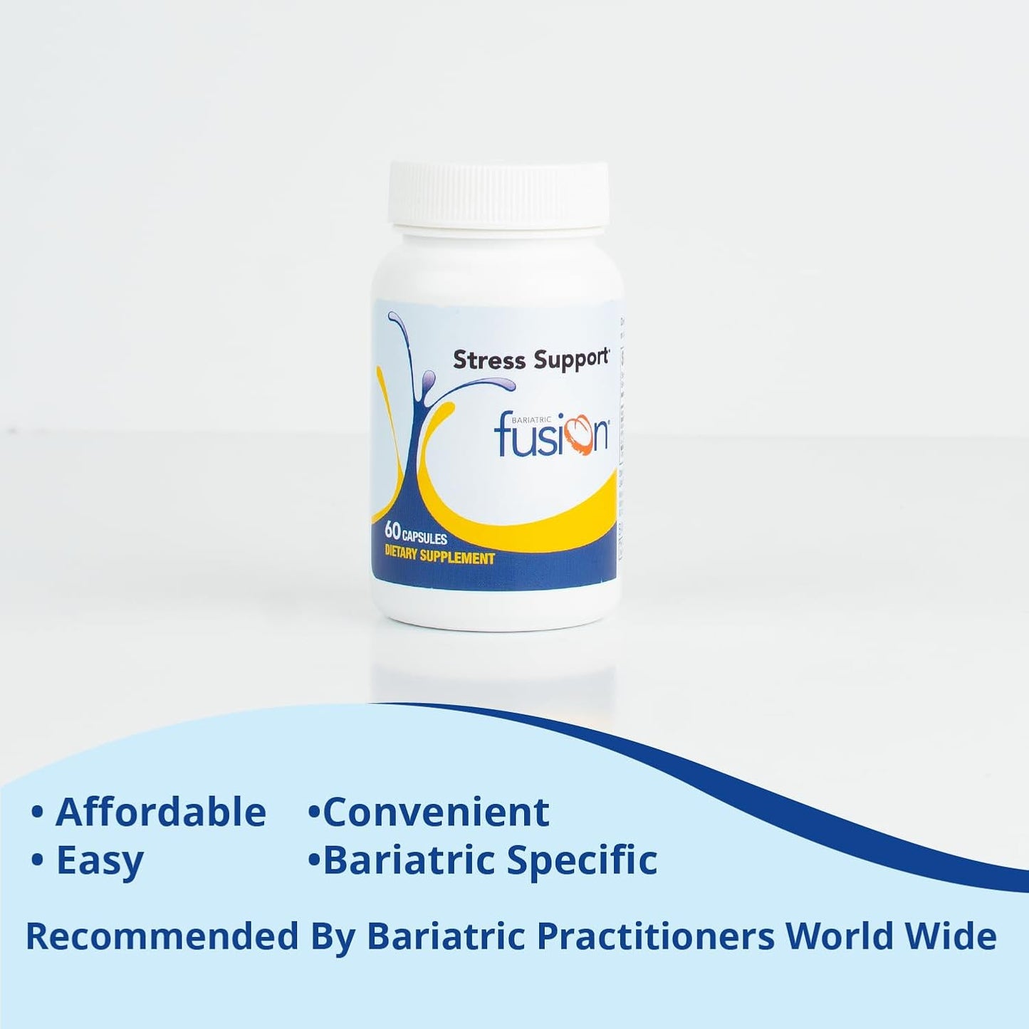 Bariatric Fusion Stress Support Vegan Supplement with Magnesium - 60 Capsules
