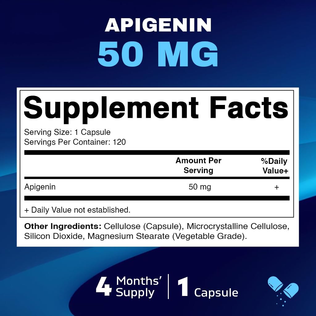 Vitamatic Apigenin 50mg – 120 Vegetarian Capsules