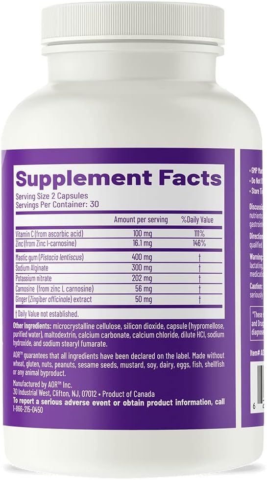 AOR, Gastro Relief, Natural Supplement 60 Capsules