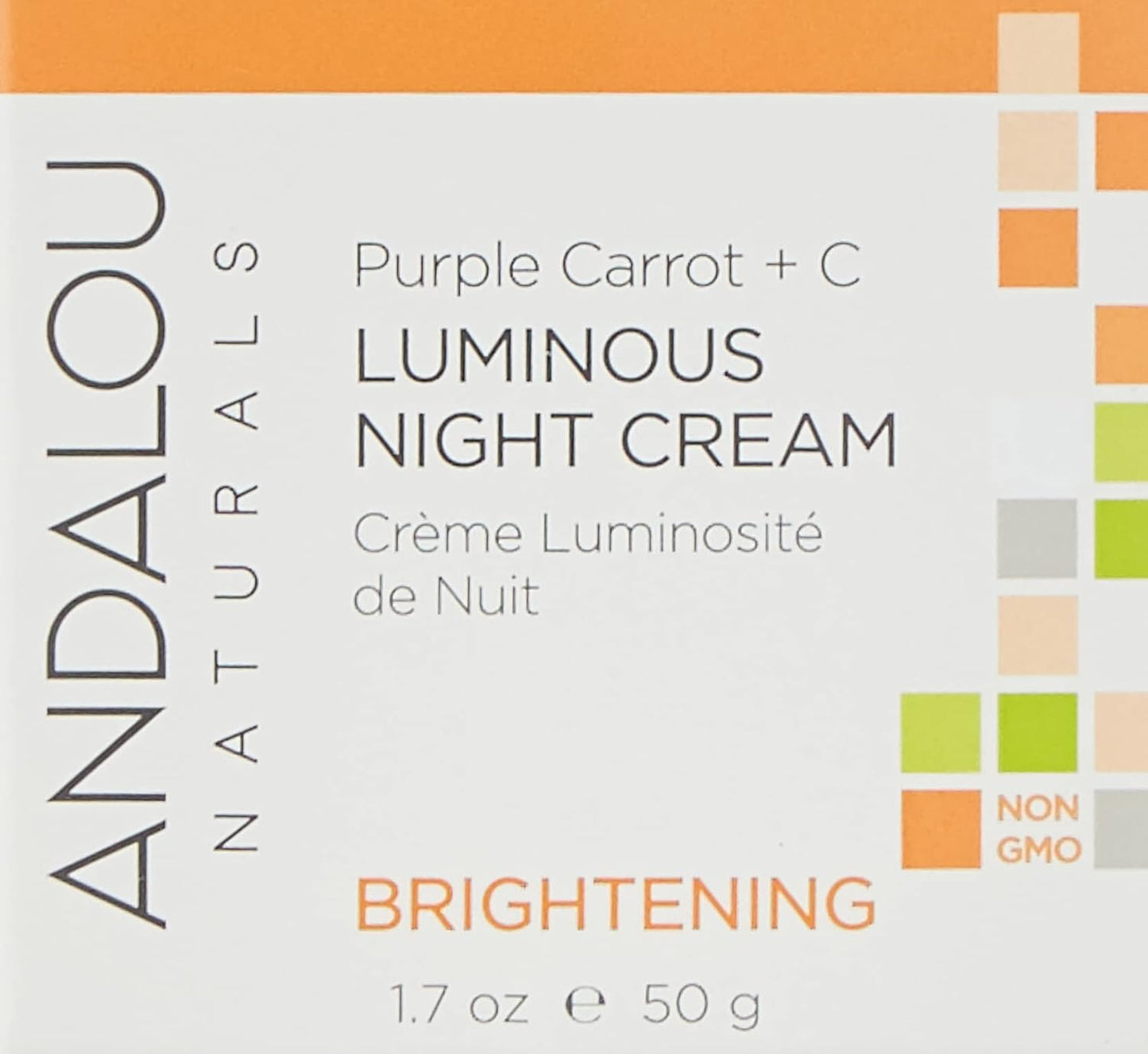 Andalou Natural Purple Carrot + C Luminous Night Cream ,1.7 Ounce