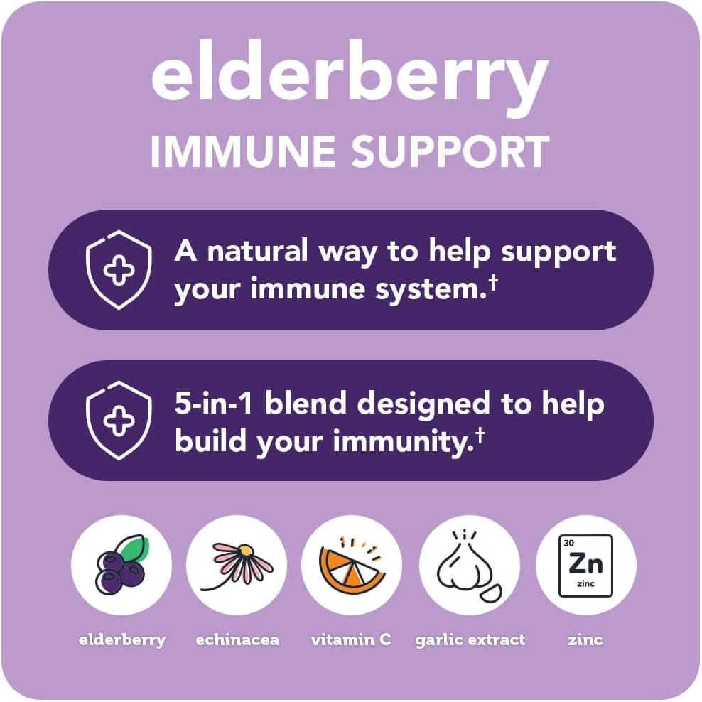 Vitamin Bounty Elderberry Organic Elderberry Capsules for Adults 60 Capsule