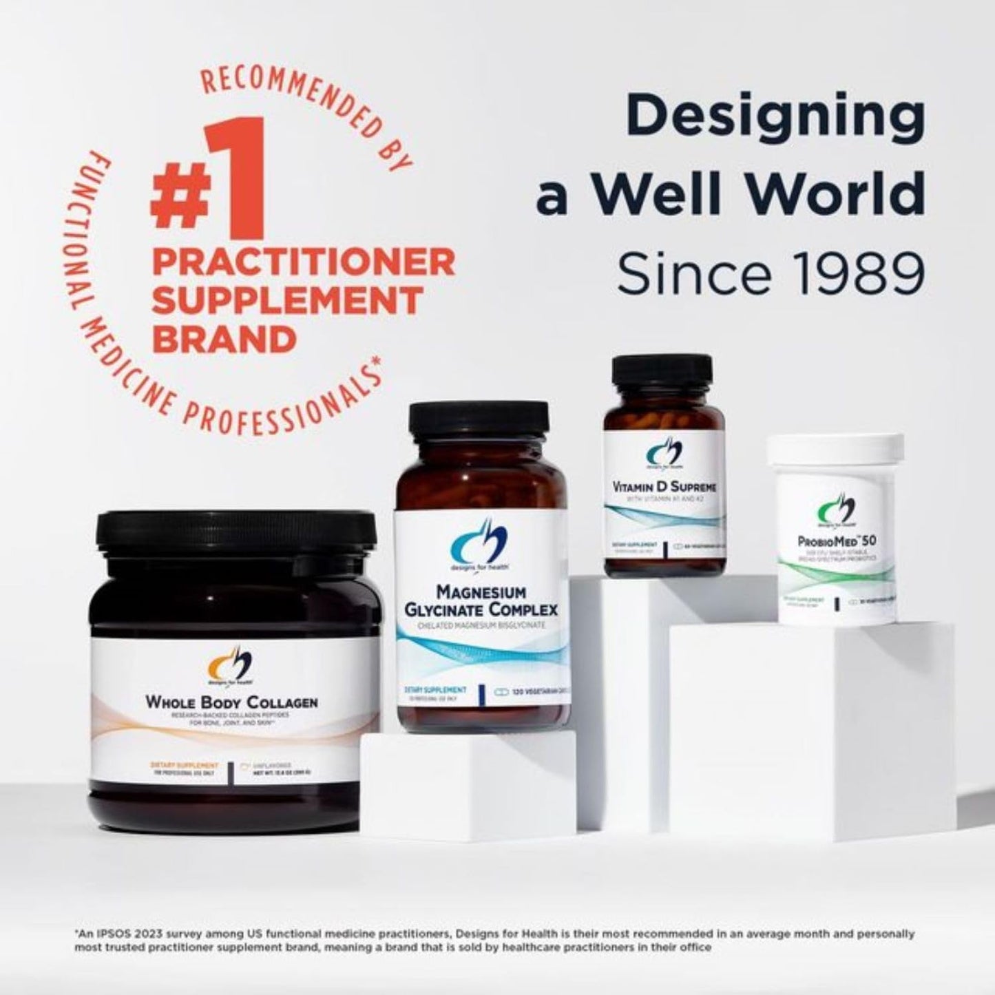 Designs for Health Betaine HCl with Pepsin - 750mg Betaine -120 Capsules