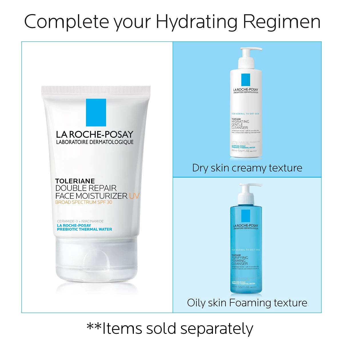 La Roche-Posay Toleriane Double Repair UV SPF Moisturizer for Face, Daily Facial Moisturizer with Sunscreen SPF 30