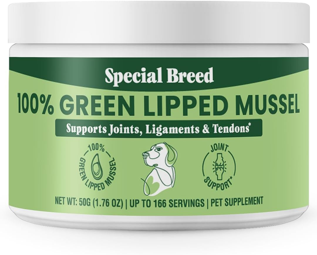 Green Lipped Mussel Powder for Dogs & Cats -1.76 oz