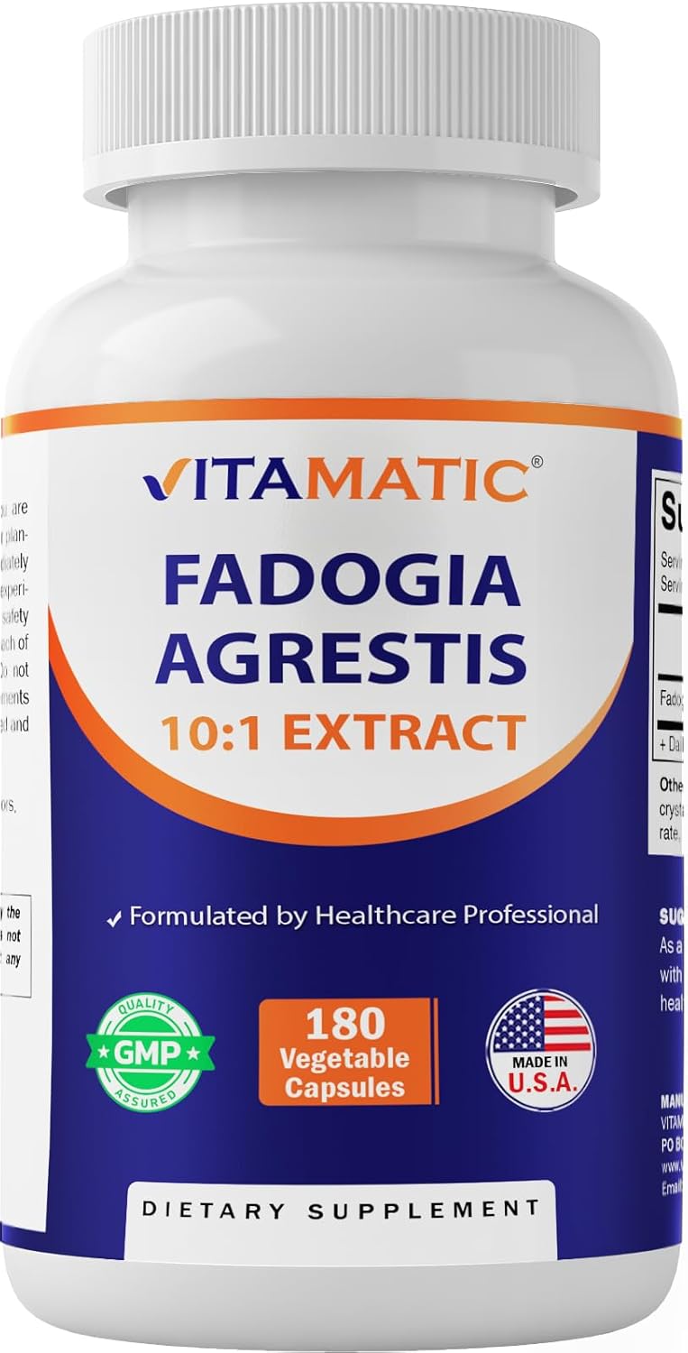 Vitamatic Fadogia Agrestis 10:1 Extract 600 mg - 180 Veg Capsules
