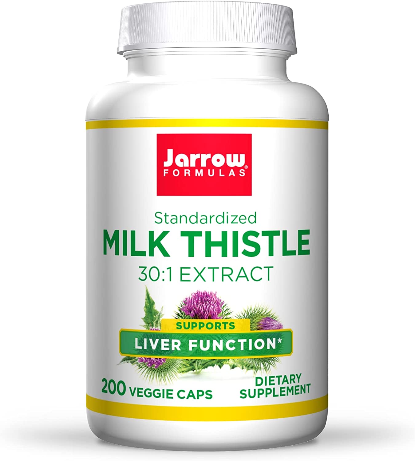 Jarrow Formulas Milk Thistle 150 mg per Capsule, 200 Veggie Capsules