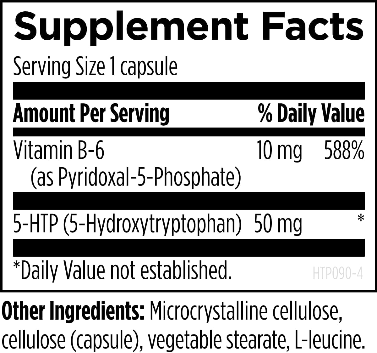 Designs for Health 5-HTP 50mg with Vitamin B6 (P-5-P) -90 Capsules