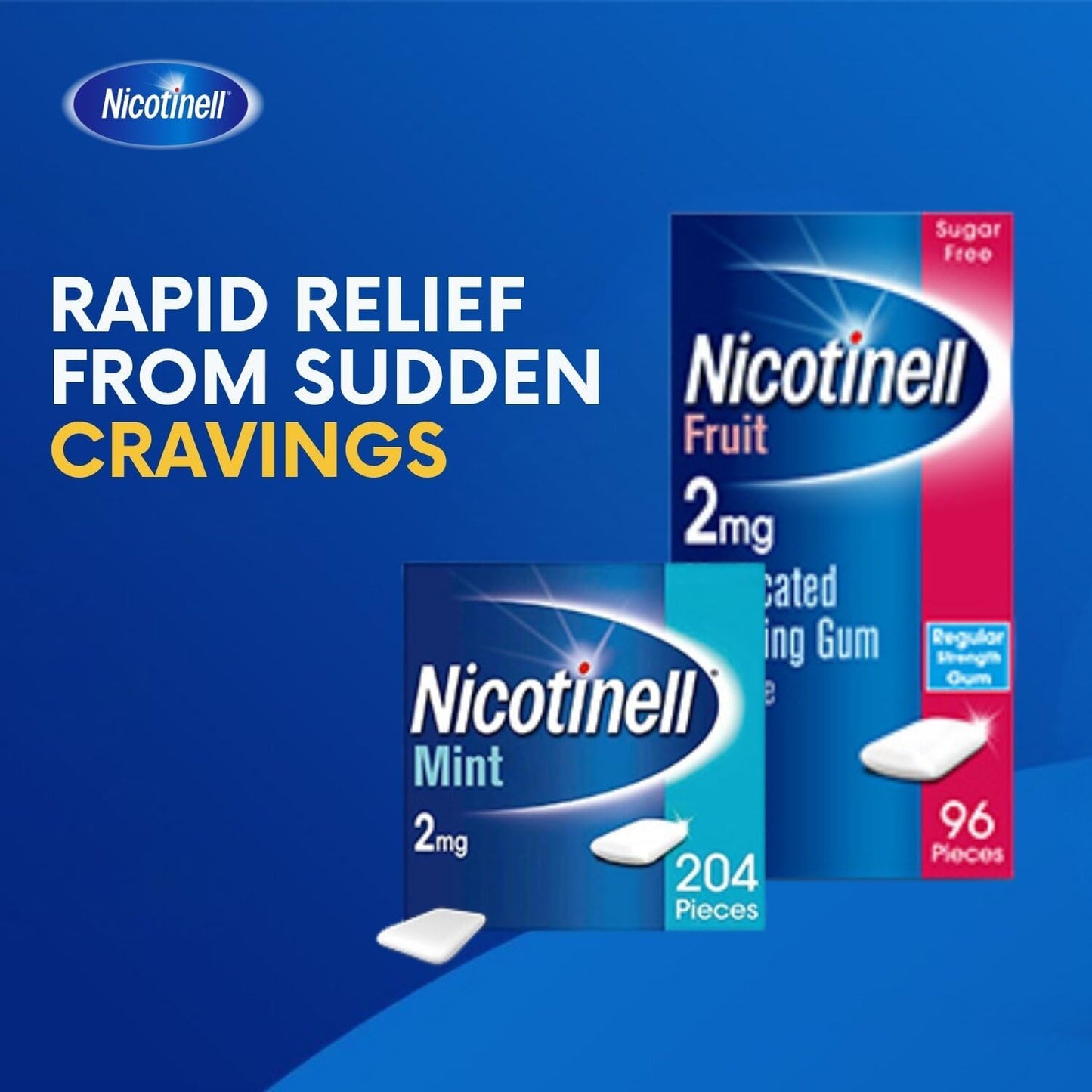 Nicotinell Fruit Gum 2mg - 204 Pieces Stop Smoking Aid